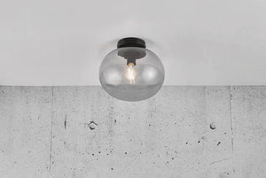 Plafondlampje smokeglas modern e27 fitting design