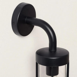 Industriele kooi wandlamp buiten zwart met E27 fitting 'Baresi' - FOIR