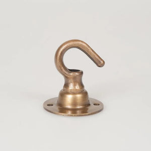 Kleine plafondhaak antiek messing 3.5kg lamp ophangen