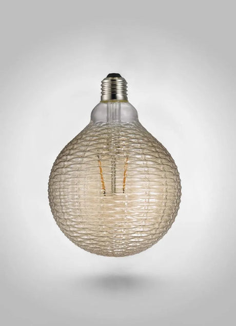 Decoratieve LED lichtbron amberglas E27 fitting 'Avra' - FOIR