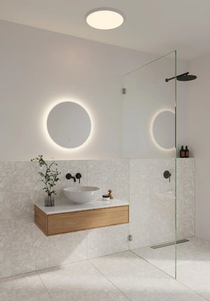 Badkamerspiegel rond met licht 60m