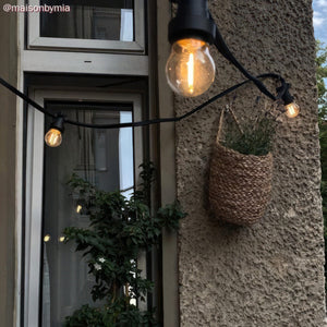 Feestverlichting zwart 7.5m 5x E27 fitting