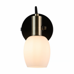 Bed lamp Opaal Glas Arild met stekker en schakelaar
