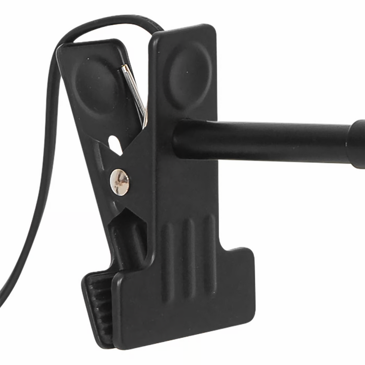 Wandlamp met klem Matis zwart metaal E27 fitting stekker