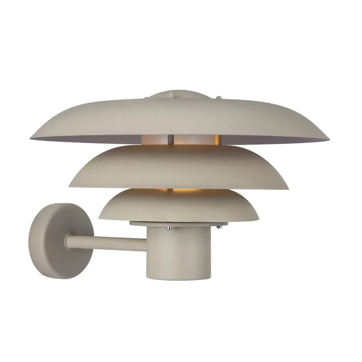 Buitenlamp voordeur E27 fitting glas 'Kurnos 35' Beige design modern - FOIR