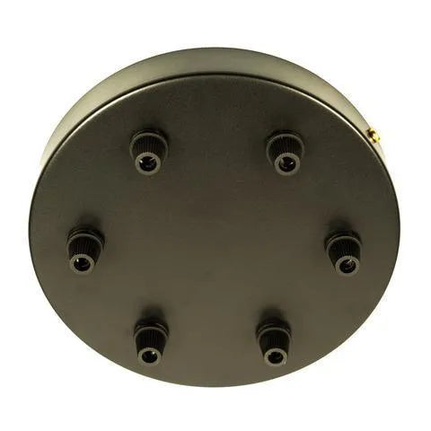 Plafondkap 6 uitgangen metaal rond 160mm 