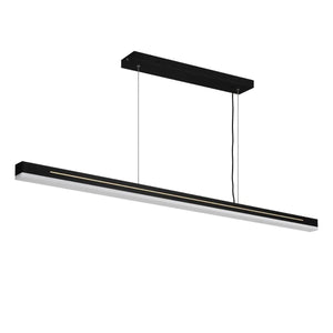 Hanglamp zwart breed led lamp voor boven eettafel