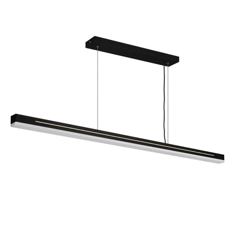 Hanglamp zwart breed led lamp voor boven eettafel