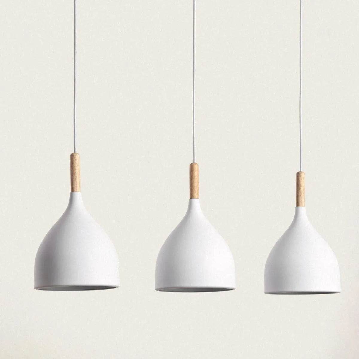 hanglamp wit hout 3 kappen voor eettafel 