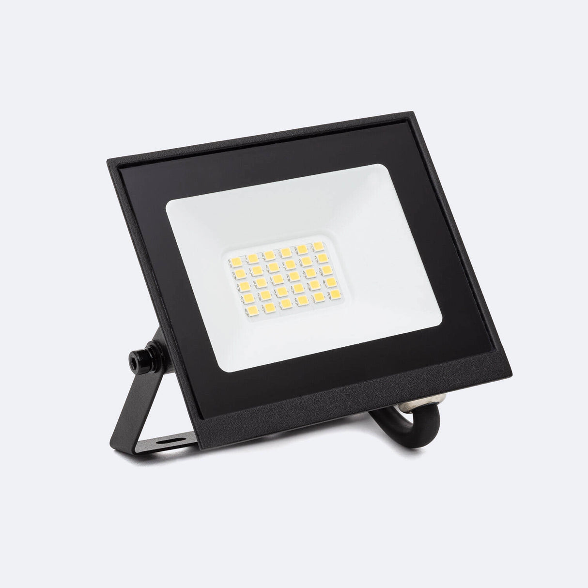 Breedstaler zwart 20W 3000k Warm wit ip65