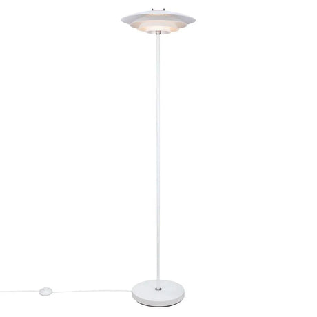 Grote witte vloerlamp met G9 fitting en vloerschakelaar 'Nordlux Bretagne' - FOIR