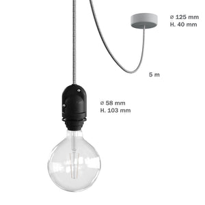 Hanglamp buiten IP65 EIVA 5 meter kabel compleet