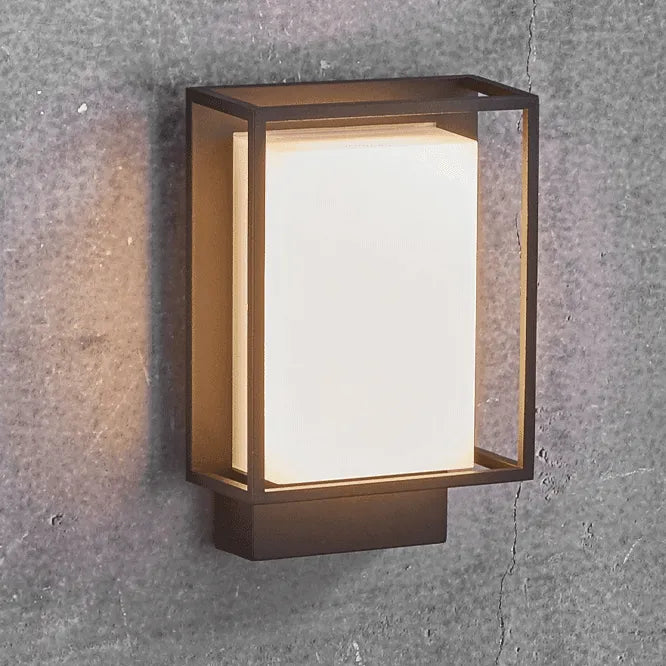 Buitenlamp zwart voordeur vierkant Nordlux 'Nestor' 8W LED wandlamp IP44 - FOIR