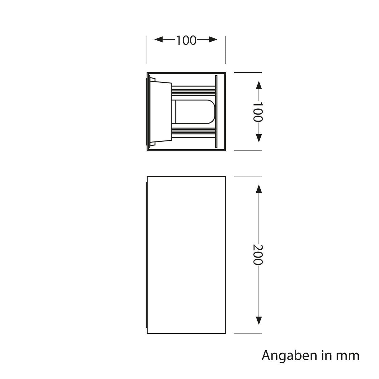 Buitenlamp vierkant antraciet led lamp g9