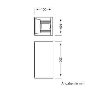 Buitenlamp vierkant antraciet led lamp g9