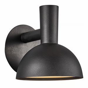 Buitenlamp downlighter zwart metaal e27 fitting 20 cm