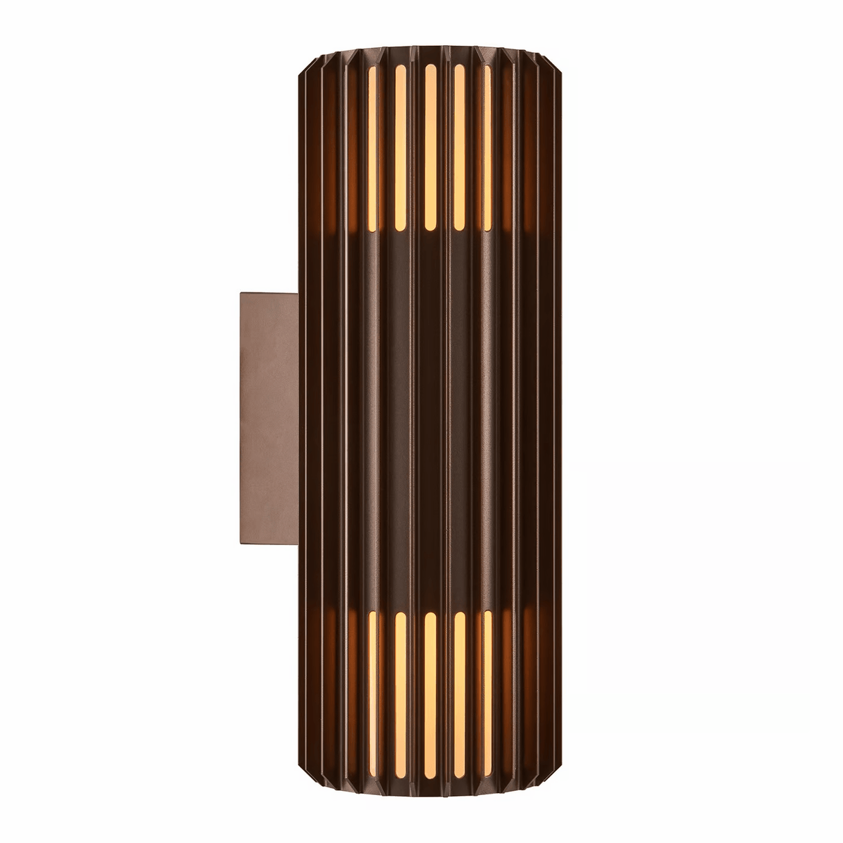 Buitenlamp up down bruin 'Aludra' double 34 cm - FOIR