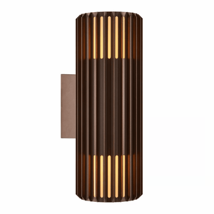 Buitenlamp up down bruin 'Aludra' double 34 cm - FOIR