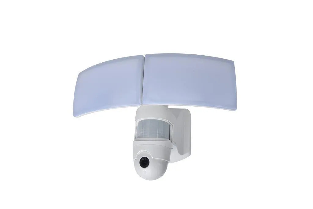 Buitenlamp met camera wit verstelbaar flood light