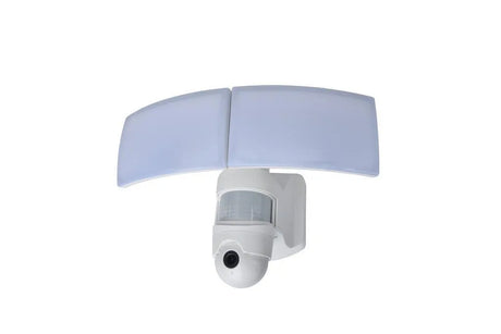 Buitenlamp met camera wit verstelbaar flood light