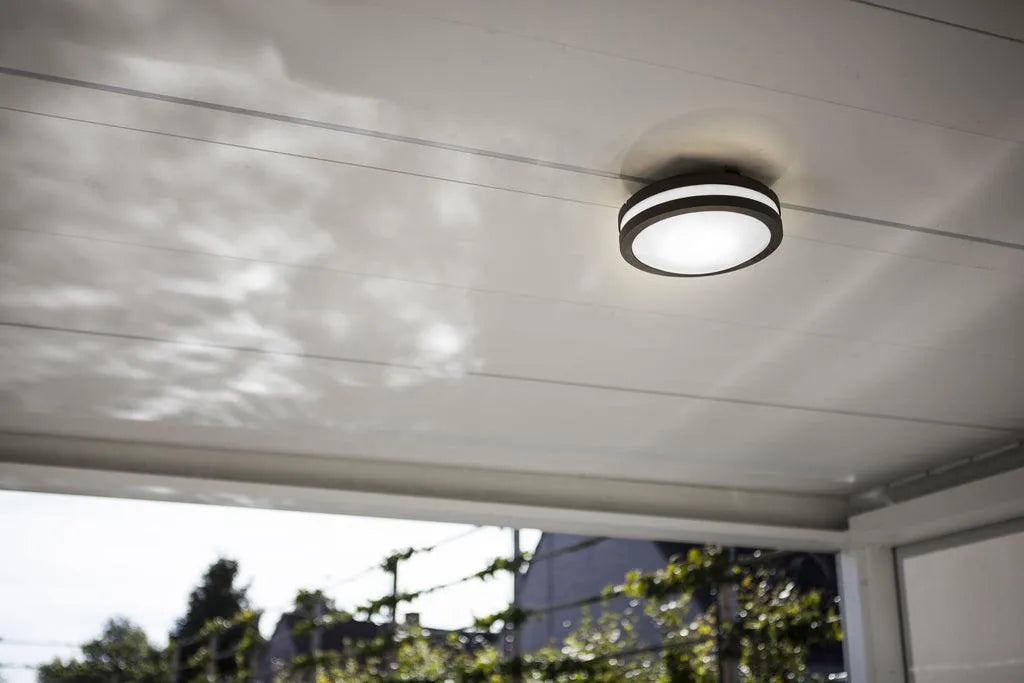 Plafondlamp rond led lamp zwart wit