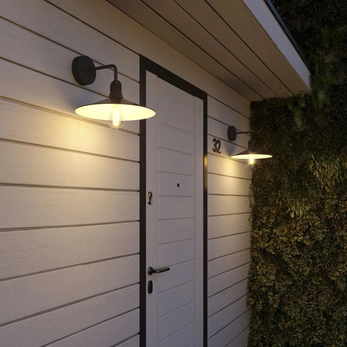 Buitenlamp zwart e27 fitting modern led lamp