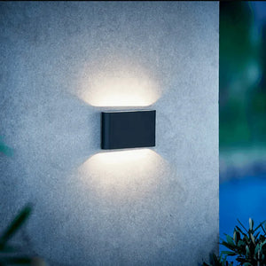 Wandlamp buiten up en downlighter gevelverlichting 'Kinver' Nordlux buitenlamp zwart modern - FOIR