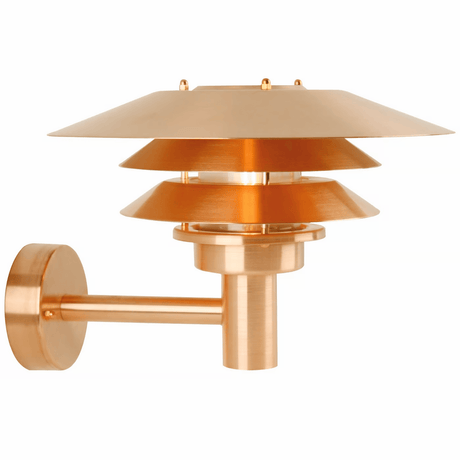 Buitenlamp koper voordeur 'Veno' E27 glas - FOIR