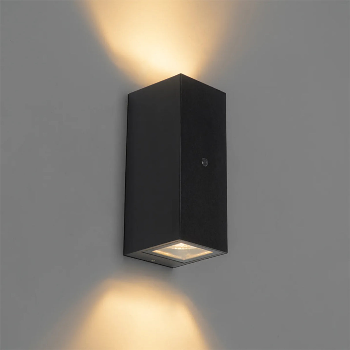 Buitenlamp met schemersensor Up Down 'Karl' 2X GU10 zwart