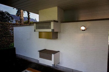 Buitenlamp met sensor 'Polo' voordeur verlichting downlighter Lutec 16 cm - FOIR