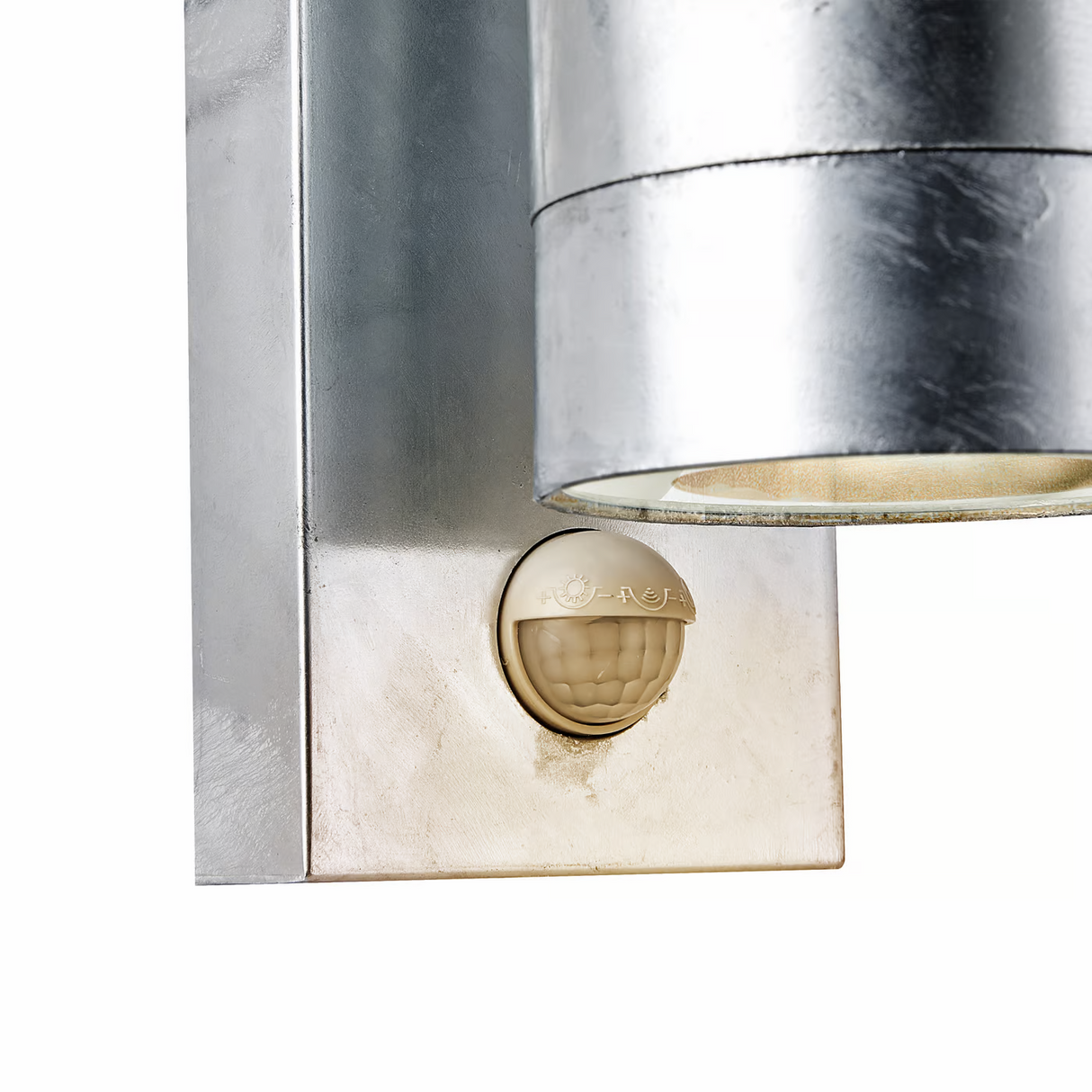 Buitenlamp Zilver met sensor Gu10 Tin gegalvaniseerd