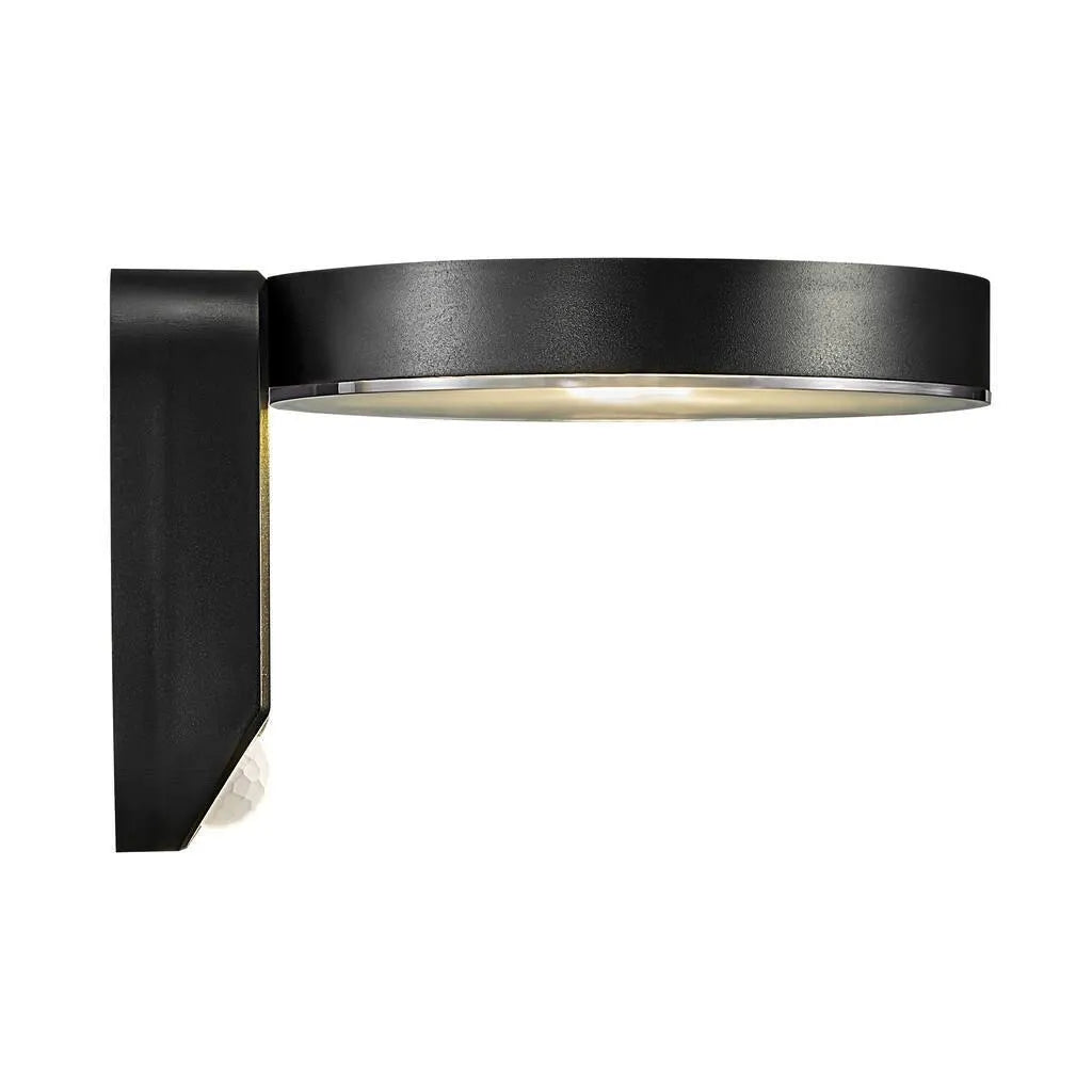 Solar wandlamp op bewegingsmelder zwart