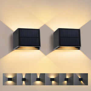 Buitenlamp Solar zonne energie up down led (SET van 2)