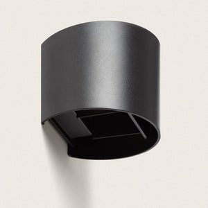 Buitenlamp zwart rond metaal Ip65