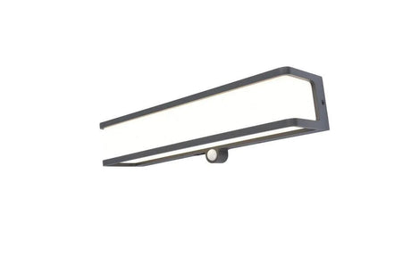 Brede buitenlamp met sensor breed modern