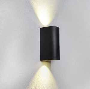 Buitenlamp vierkant 'Jake' met lichtsensor 2x gu10 15 cm