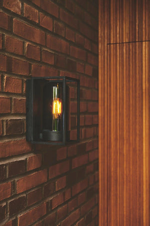 Nordlux Griffin wandlamp zwart met smokeglas & E27 fitting 23 cm - FOIR