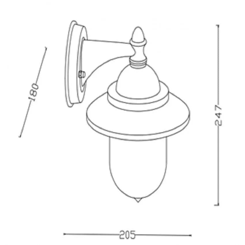 Buitenlamp klassiek 'Klasik' zwart modern e27 fitting IP44 - FOIR