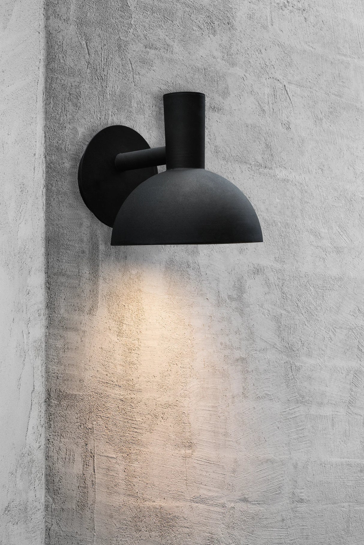 Buitenlamp downlighter zwart metaal e27 fitting 20 cm