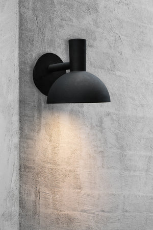 Buitenlamp downlighter zwart metaal e27 fitting 20 cm