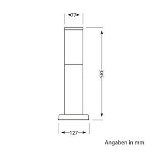 Staande buitenlamp rookglas e27 hue 39 cm rond metaal