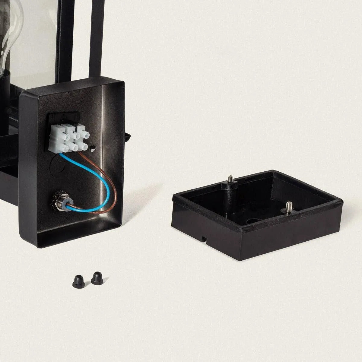 Buitenlamp zwart metaal e27 'Aurora' vierkant - FOIR