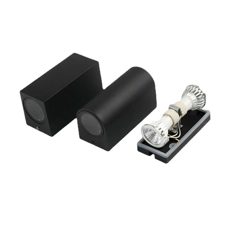 Buitenlamp met schemersensor Up Down 'Karl' 2X GU10 zwart