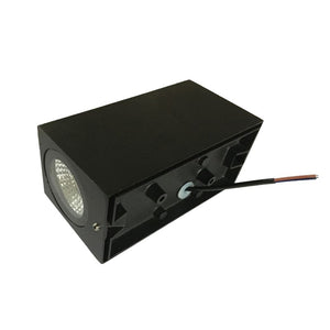 Buitenlamp met schemersensor Up Down 'Karl' 2X GU10 zwart