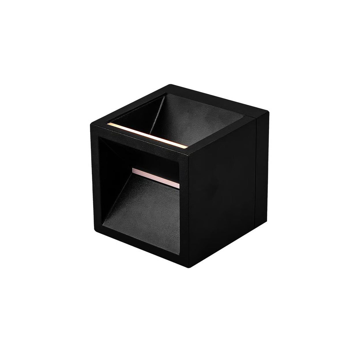 Buitenlamp zwart vierkant metaal 'Rivo' 10cm