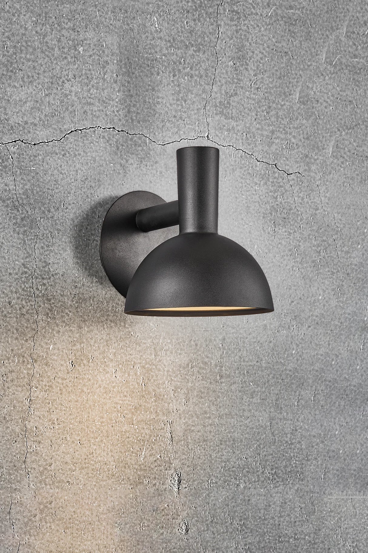 Buitenlamp downlighter zwart metaal e27 fitting 20 cm