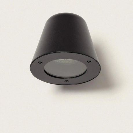 Buitenalmp zwart RVS downlighter 'Alera' glas gu10 - FOIR