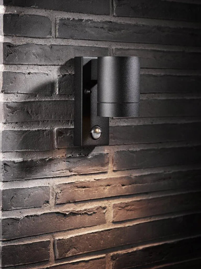 nordlux tin maxi sensor gu10 zwart buitenlamp