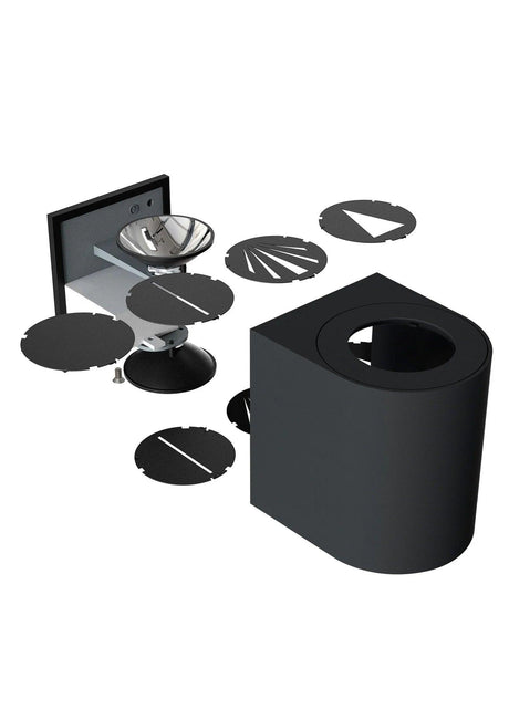 Buitenlamp met ingebouwde LED Nordlux 'Canto 2' 2x6W warm wit grijs buitenverlichting - FOIR