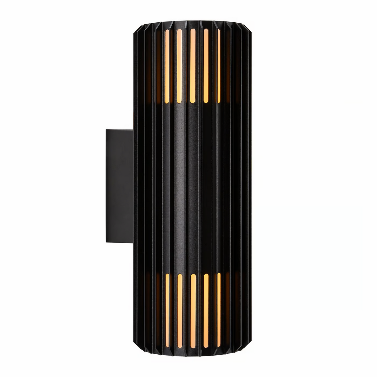 Buitenlamp Aludra zwart ribbel 2x gu10 33 cm